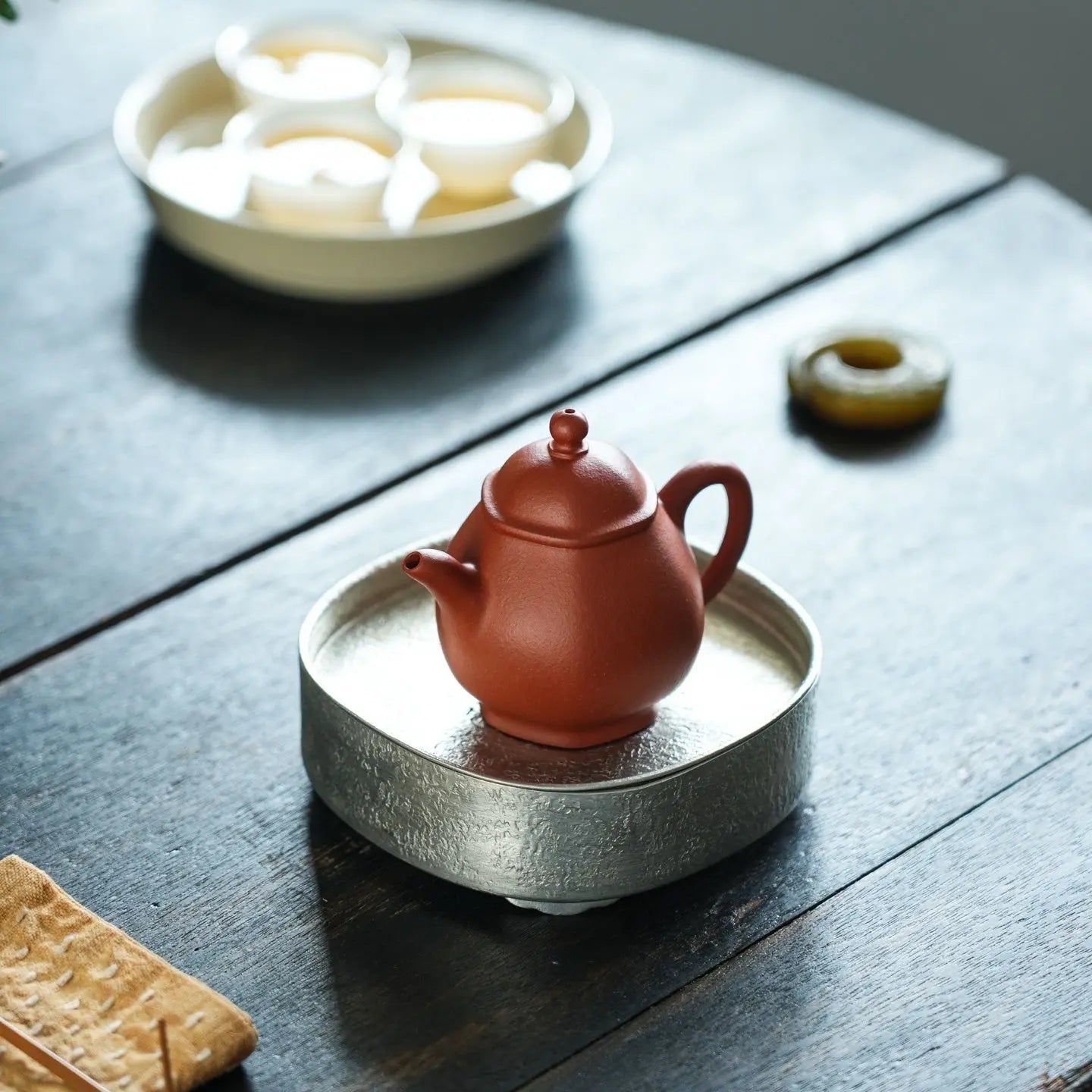 Liu Fang Pan Hu 100cc - Yixing Handmade Teapot 江苏宜兴