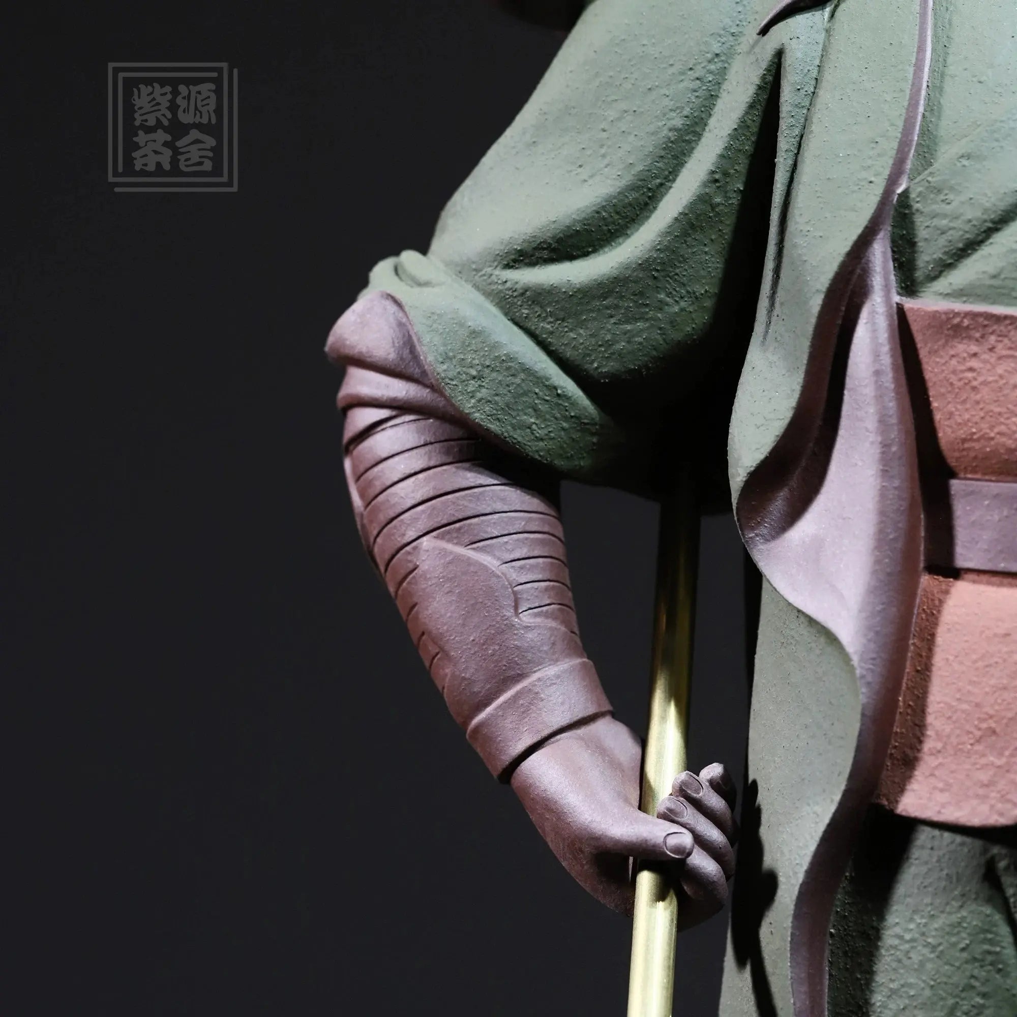 Lv Pao Guan Gong - Zisha Sculpture 江苏宜兴