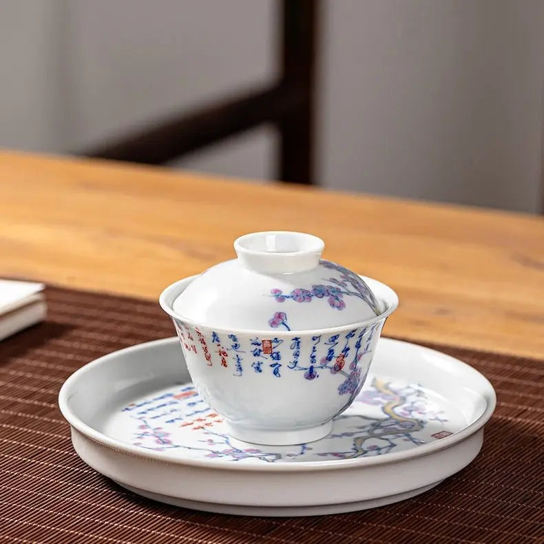 Mei Hua 140cc - Jing De Zhen Porcelain Gaiwan zycschina
