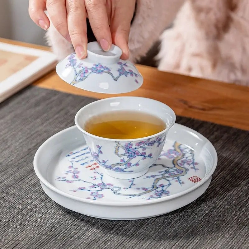 Mei Hua 140cc - Jing De Zhen Porcelain Gaiwan zycschina