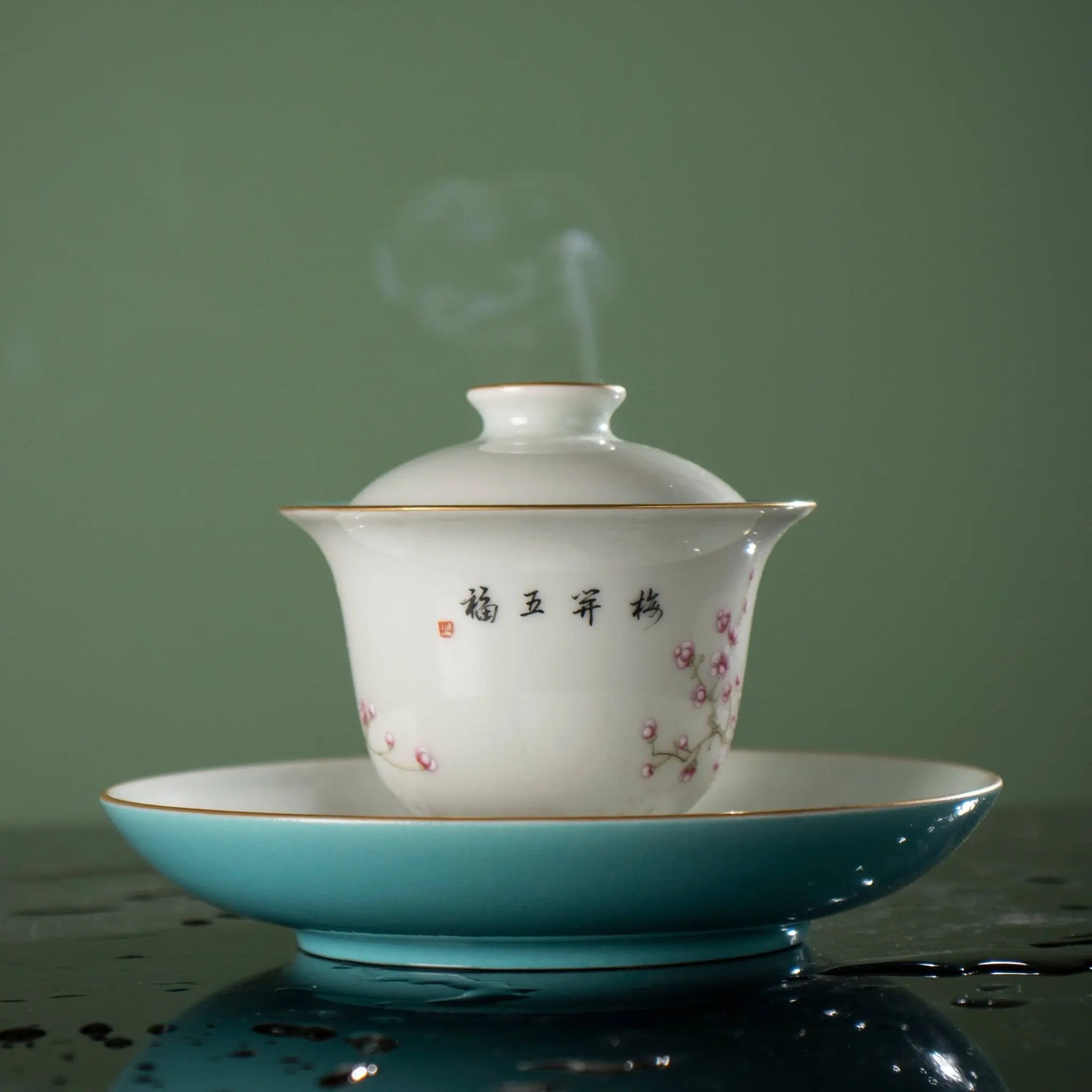 Mei Kai Wu Fu 100cc - Jing De Zhen Porcelain Gaiwan zycs_China