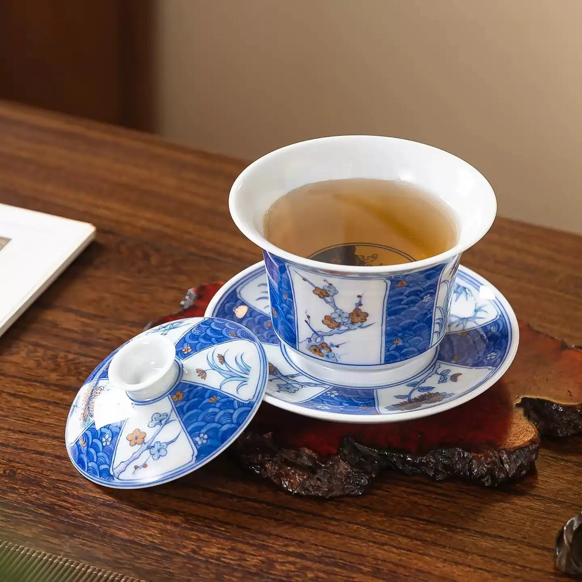 Mei Lan Zhu Ju 160cc - Jingdezhen Porcelain Gaiwan zycschina