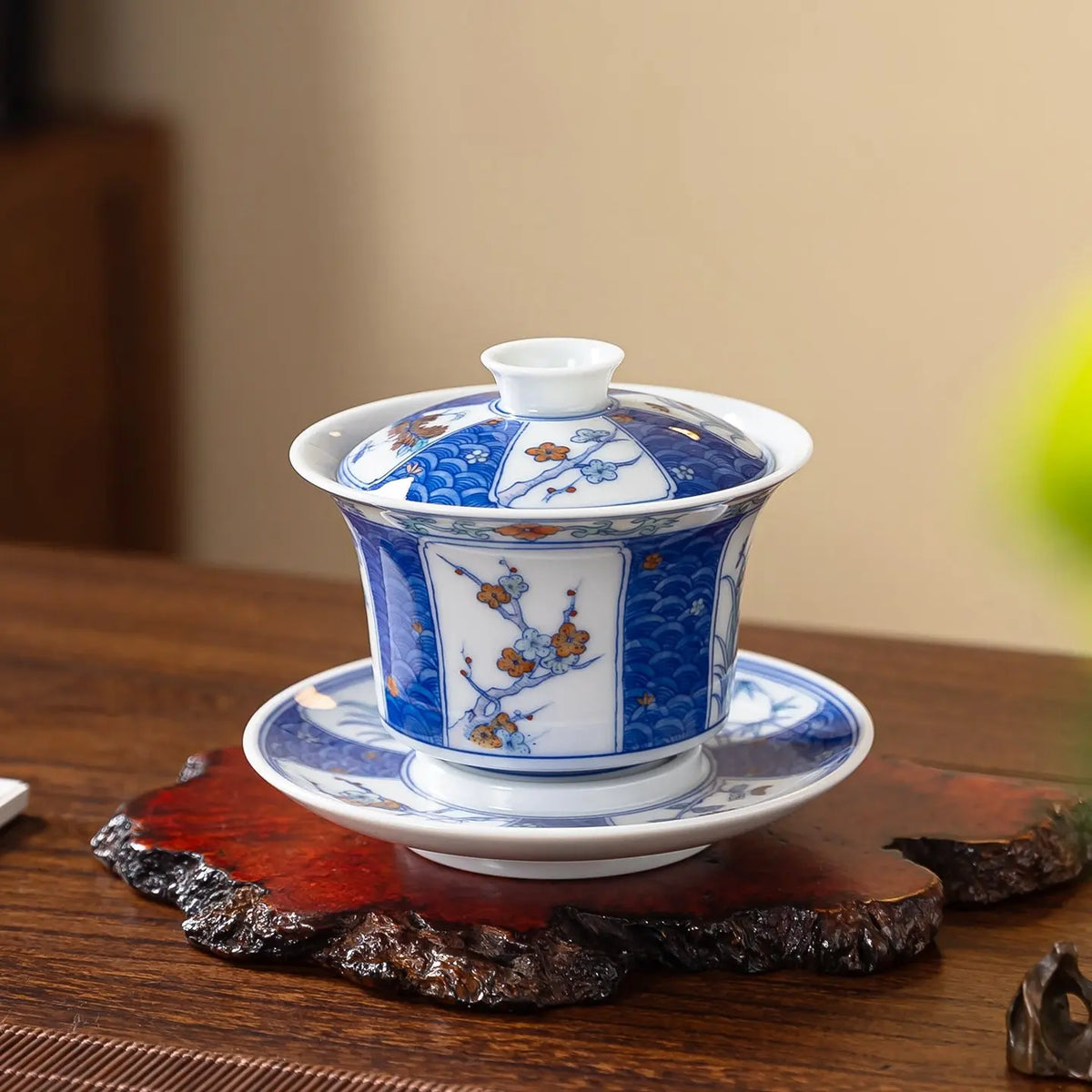 Mei Lan Zhu Ju 160cc - Jingdezhen Porcelain Gaiwan zycschina