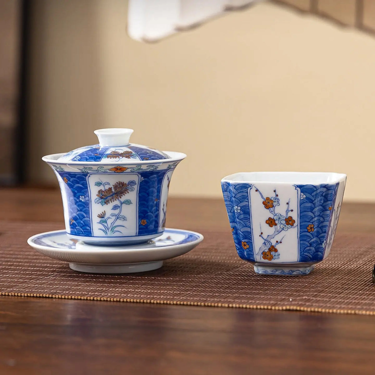 Mei Lan Zhu Ju 160cc - Jingdezhen Porcelain Gaiwan zycschina
