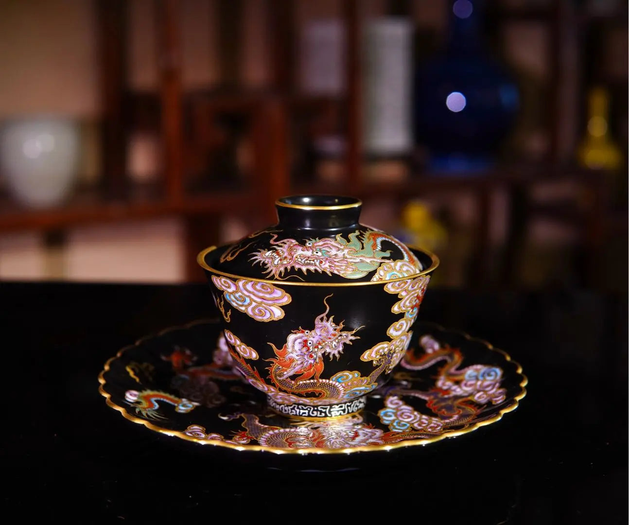 Miao Jin Wu Long Wen - Jing De Zhen Porcelain Gaiwan zycschina