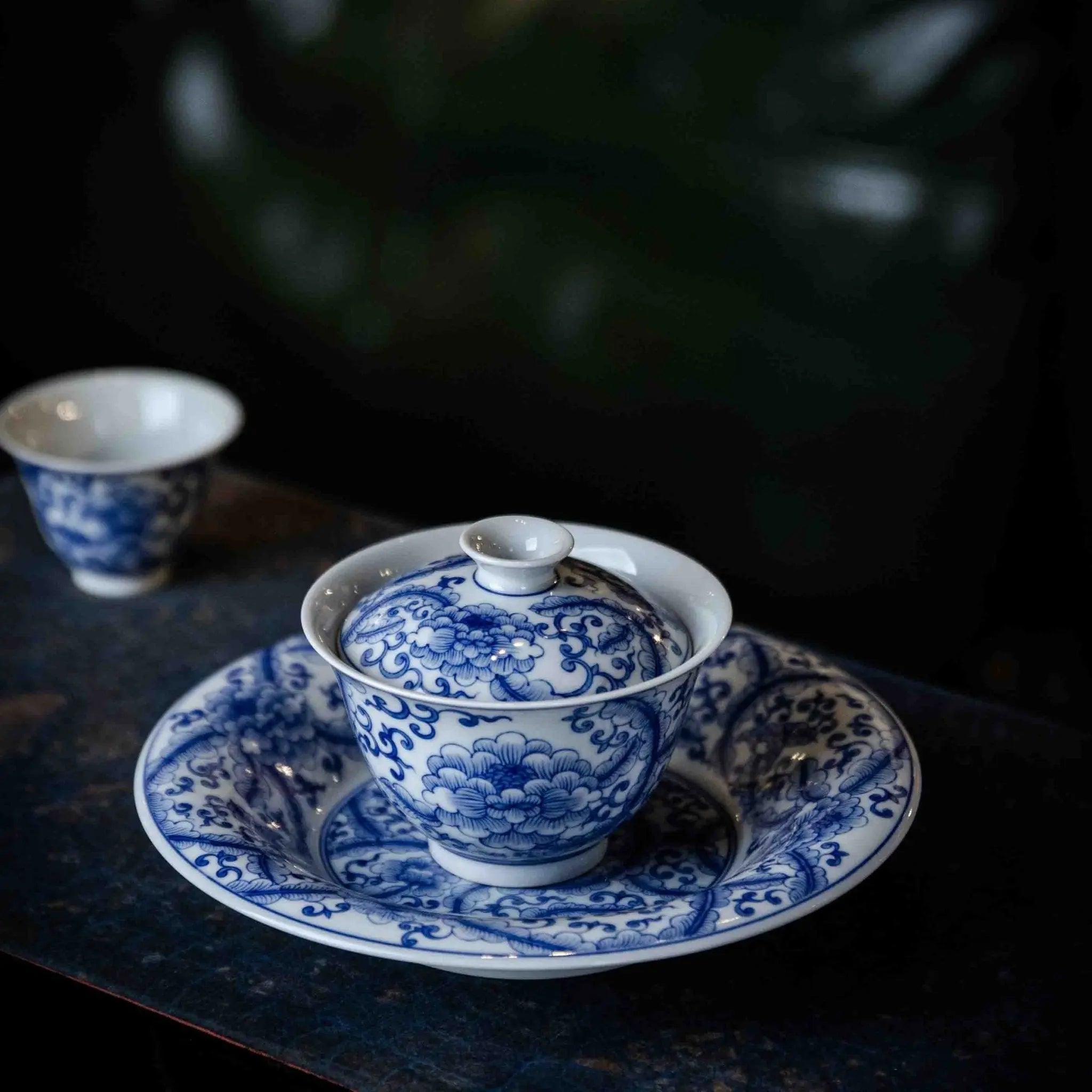 Mu Dan 120cc - Jing De Zhen Porcelain Gaiwan zycschina