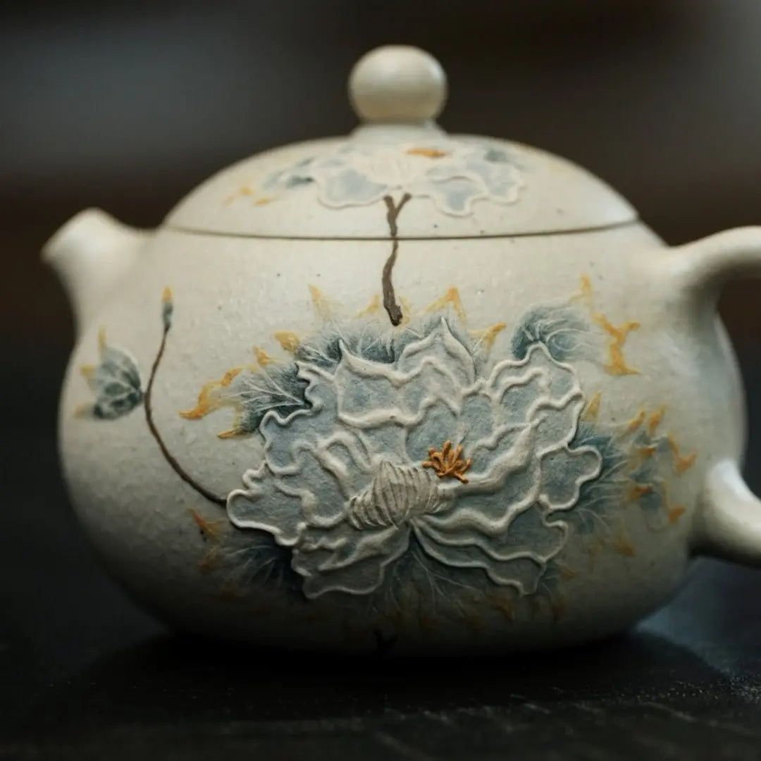Mu Dan Xi Shi 120cc - Yixing Handmade Teapot 江苏宜兴