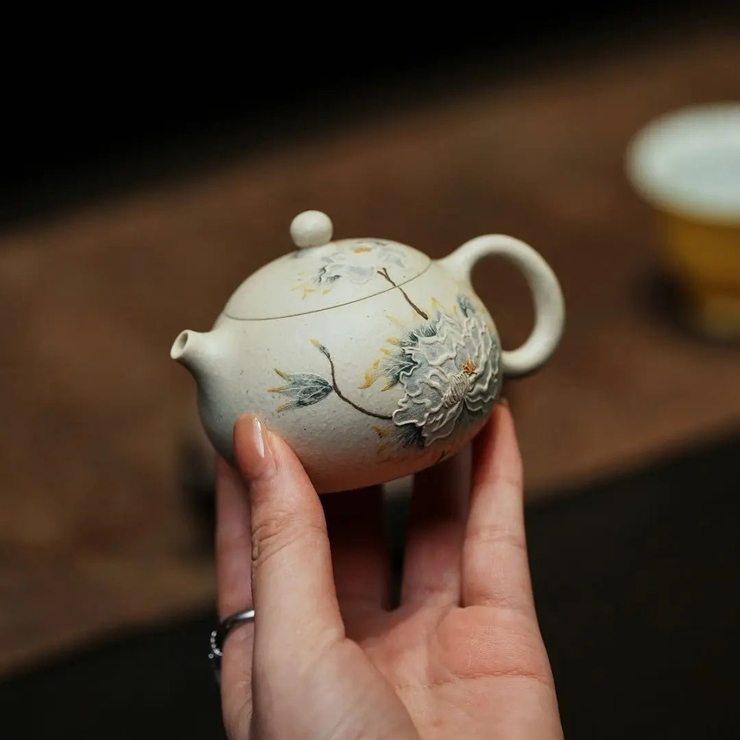 Mu Dan Xi Shi 120cc - Yixing Handmade Teapot 江苏宜兴