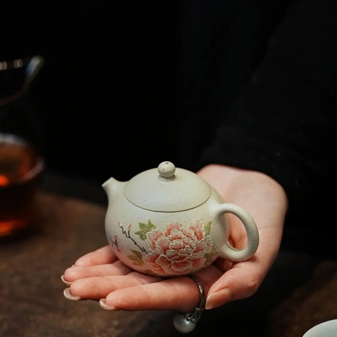 Mu Dan Xi Shi 120cc - Yixing Handmade Teapot 江苏宜兴