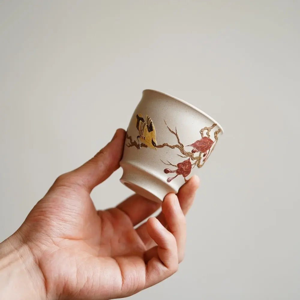Niao Yu Hua Xiang 120cc - Yixing Handmade Teacup 江苏宜兴