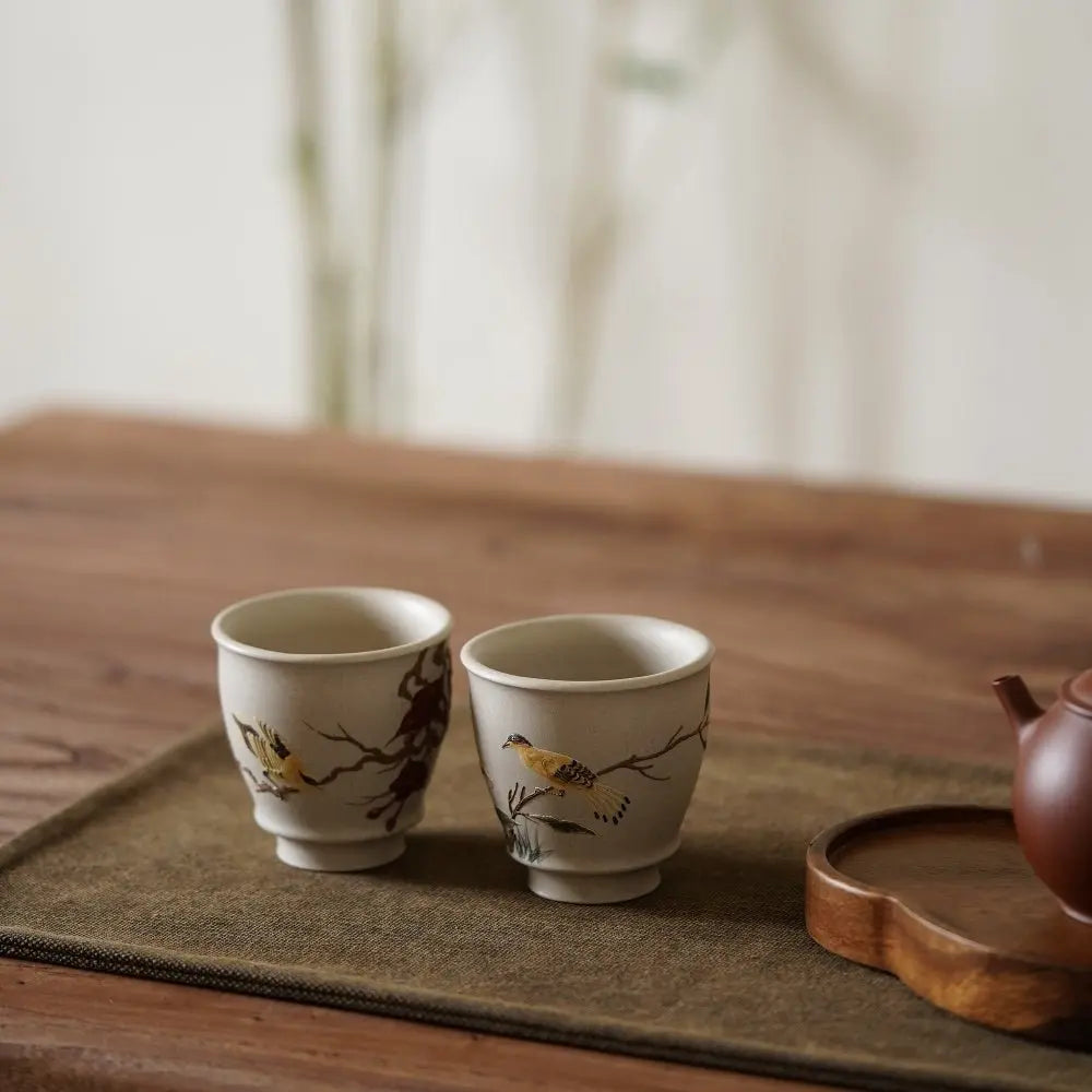 Niao Yu Hua Xiang 120cc - Yixing Handmade Teacup 江苏宜兴