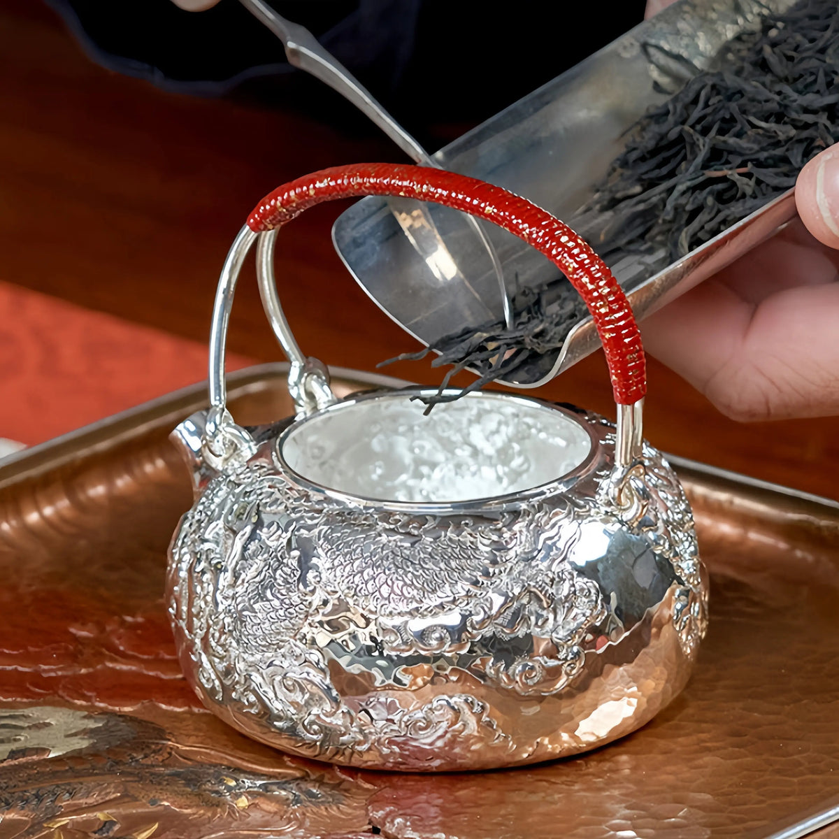 Pan Long 170cc - Handmade silver pot zycschina
