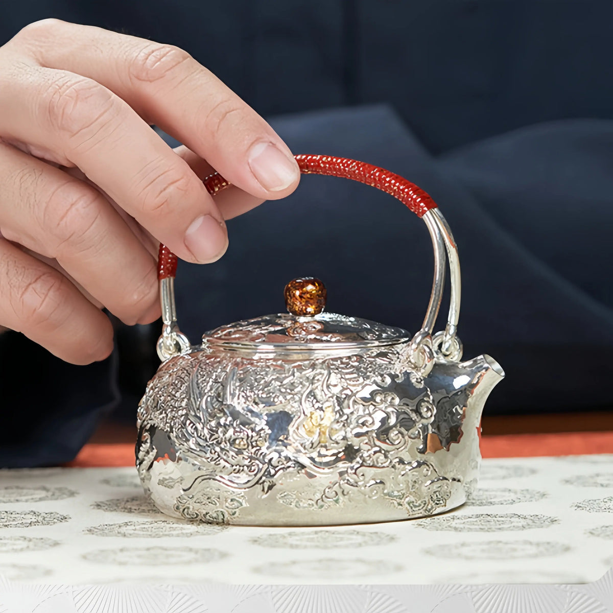 Pan Long 170cc - Handmade silver pot zycschina
