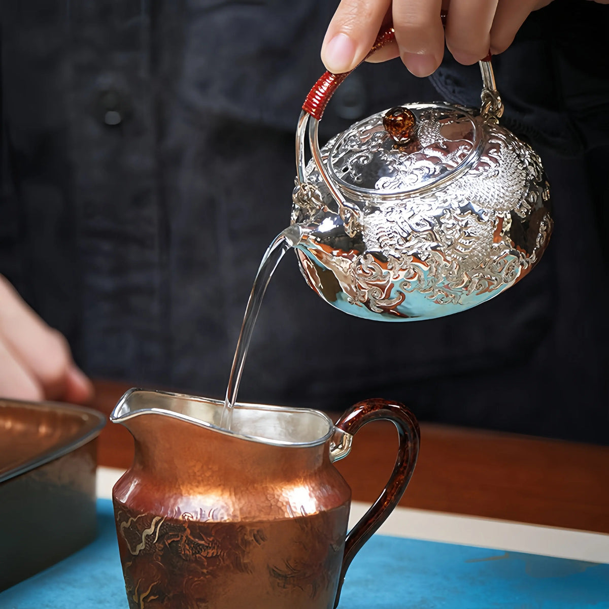 Pan Long 170cc - Handmade silver pot zycschina