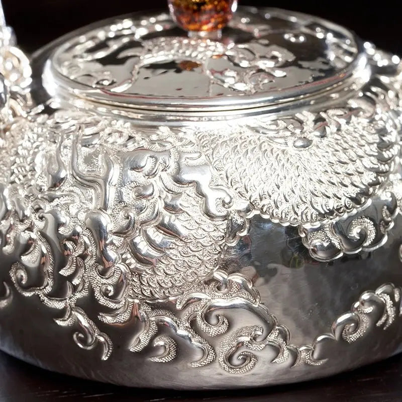 Pan Long 170cc - Handmade silver pot zycschina