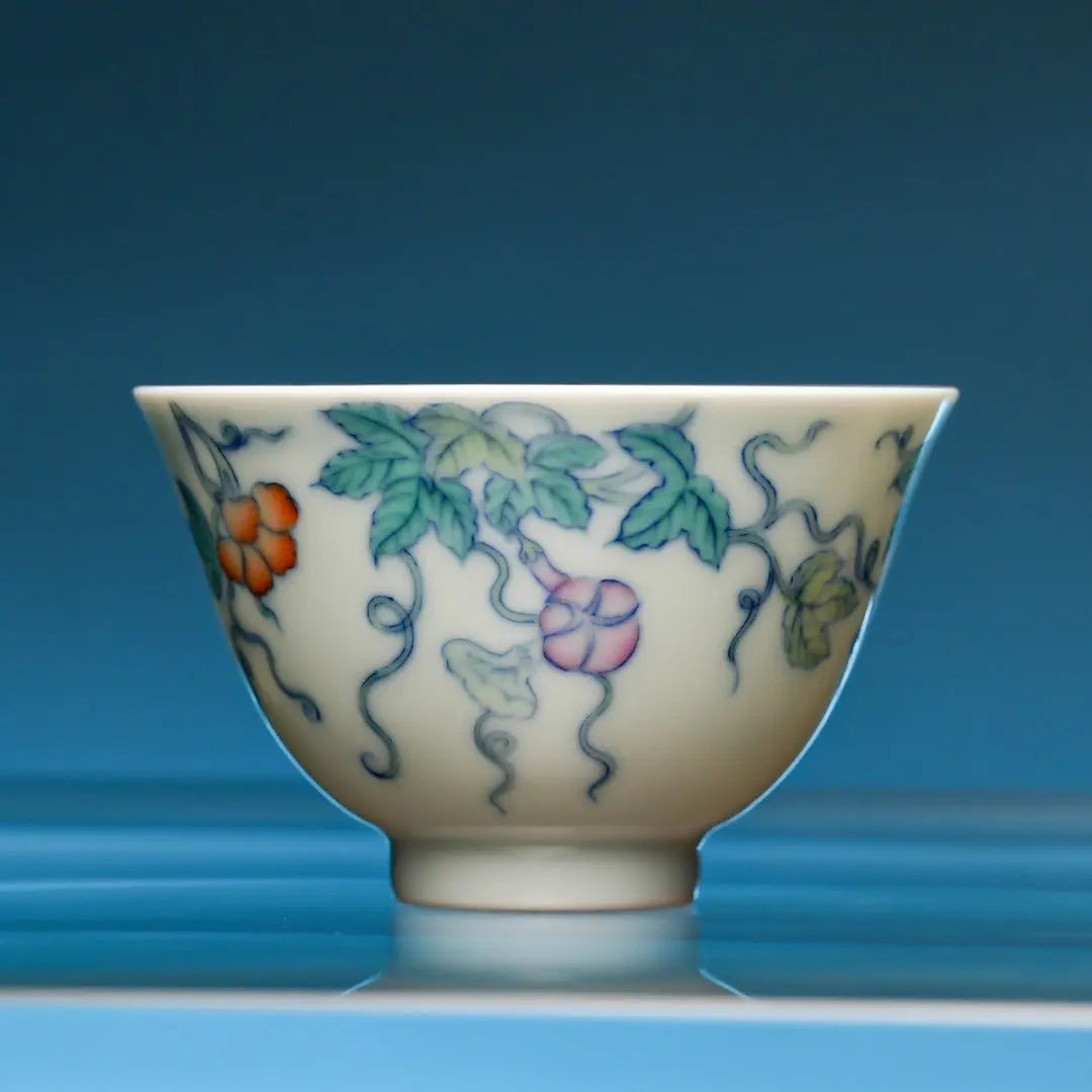 Qian Niu Hua 115cc - Jing De Zhen Porcelain Gaiwan zycschina