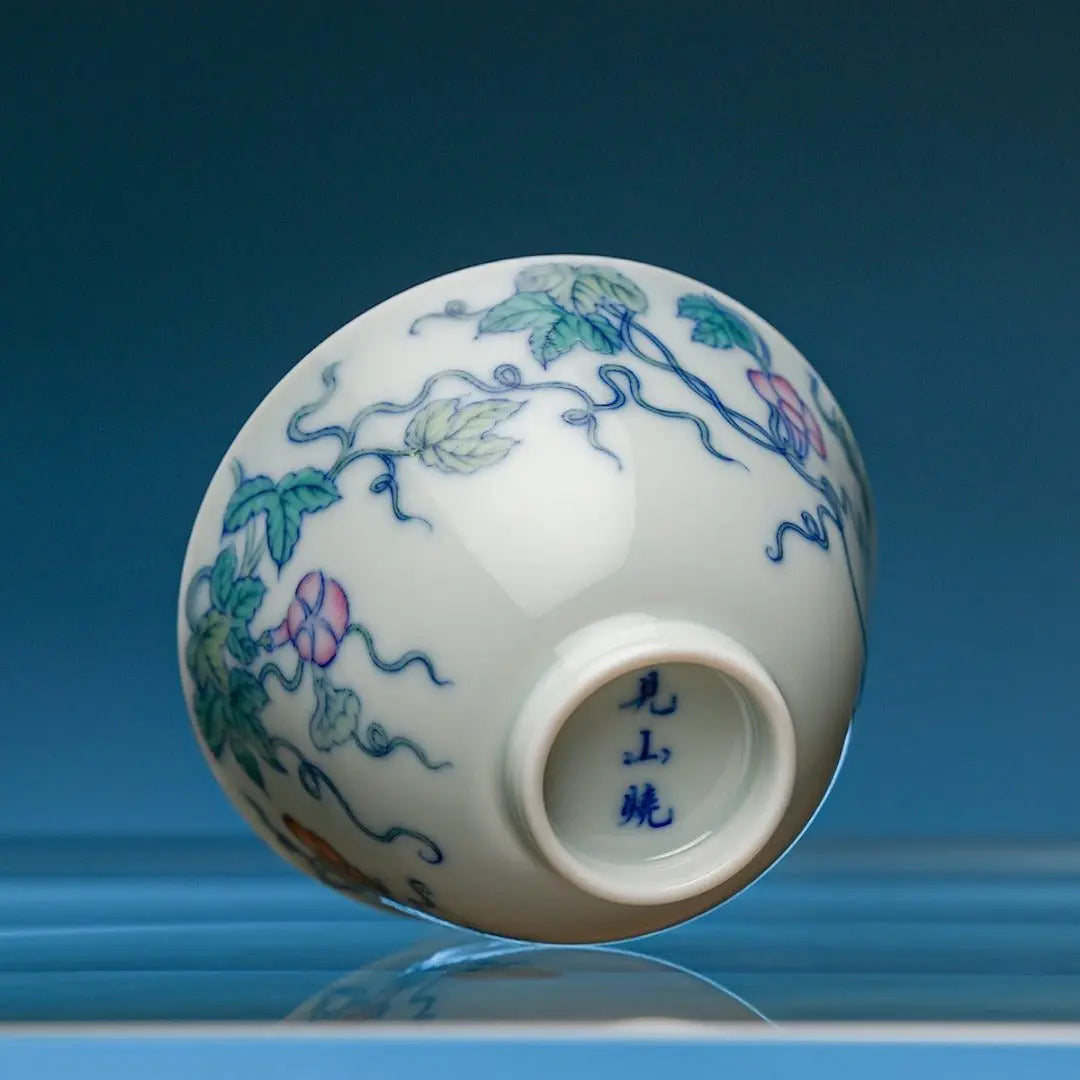 Qian Niu Hua 115cc - Jing De Zhen Porcelain Gaiwan zycschina