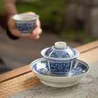 Qing Tong Tao Tie Wen - Jing De Zhen Porcelain Gaiwan zycschina