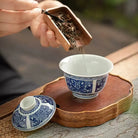 Qing Tong Tao Tie Wen - Jing De Zhen Porcelain Gaiwan zycschina