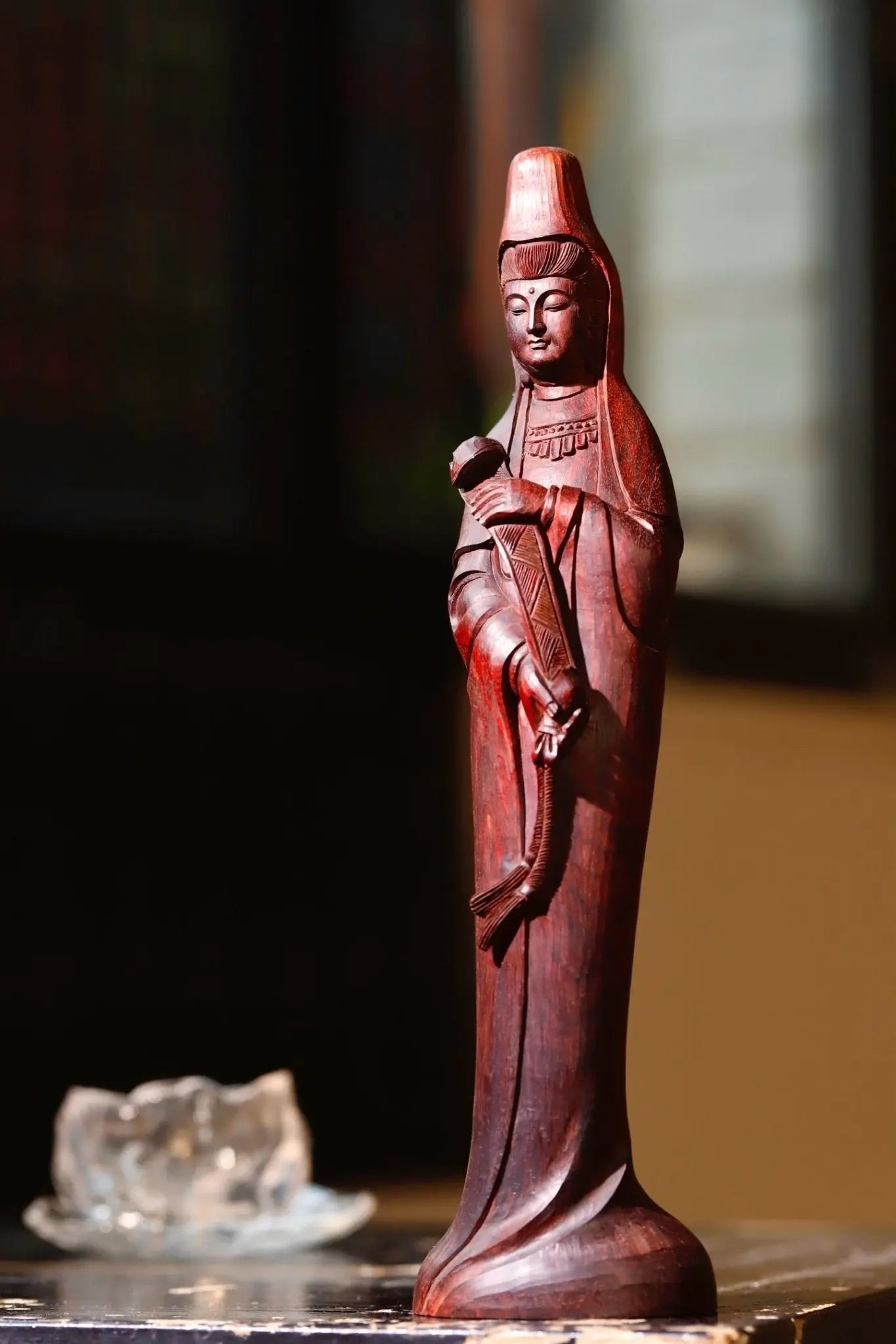 Ru Yi Guan Yin - Wood Sculpture zycschina