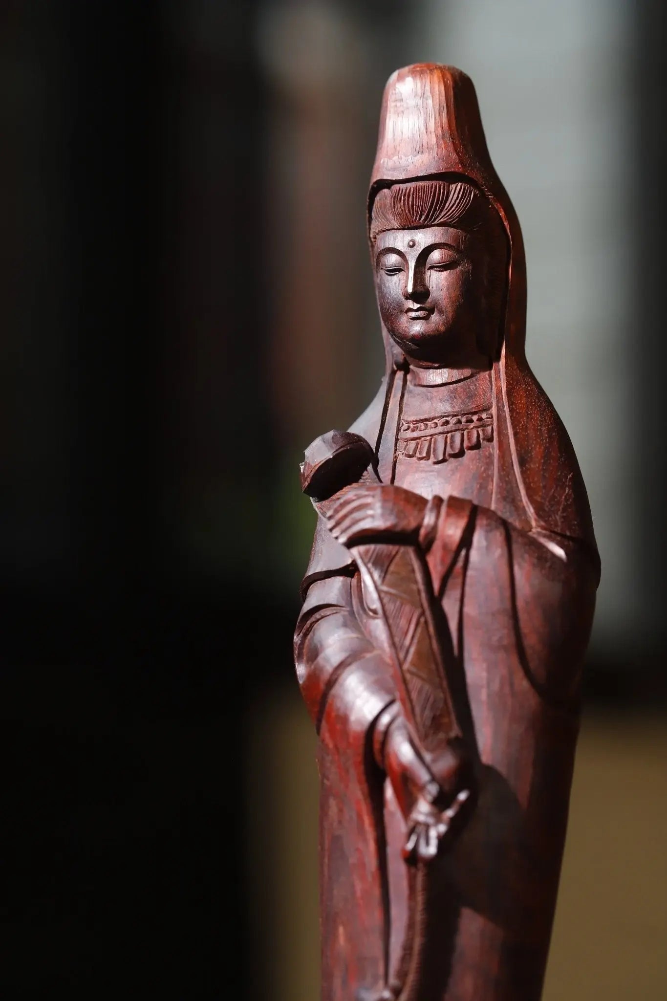 Ru Yi Guan Yin - Wood Sculpture zycschina