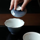 Sa Lan Jian Bian 140cc - Jing De Zhen Porcelain Gaiwan zycschina