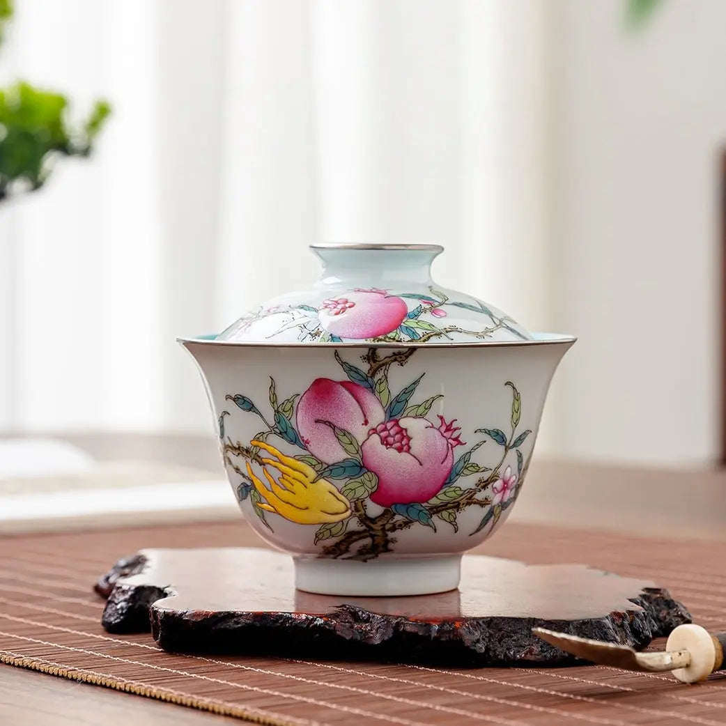 San Duo 180cc - Jing De Zhen Porcelain Gaiwan zycschina