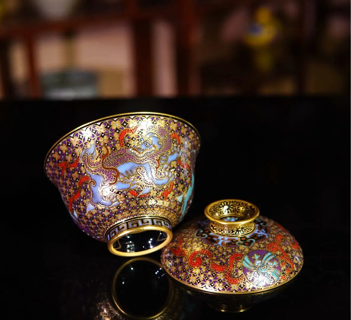 San Shi Xi Xiu Qiu - Jing De Zhen Porcelain Gaiwan zycschina