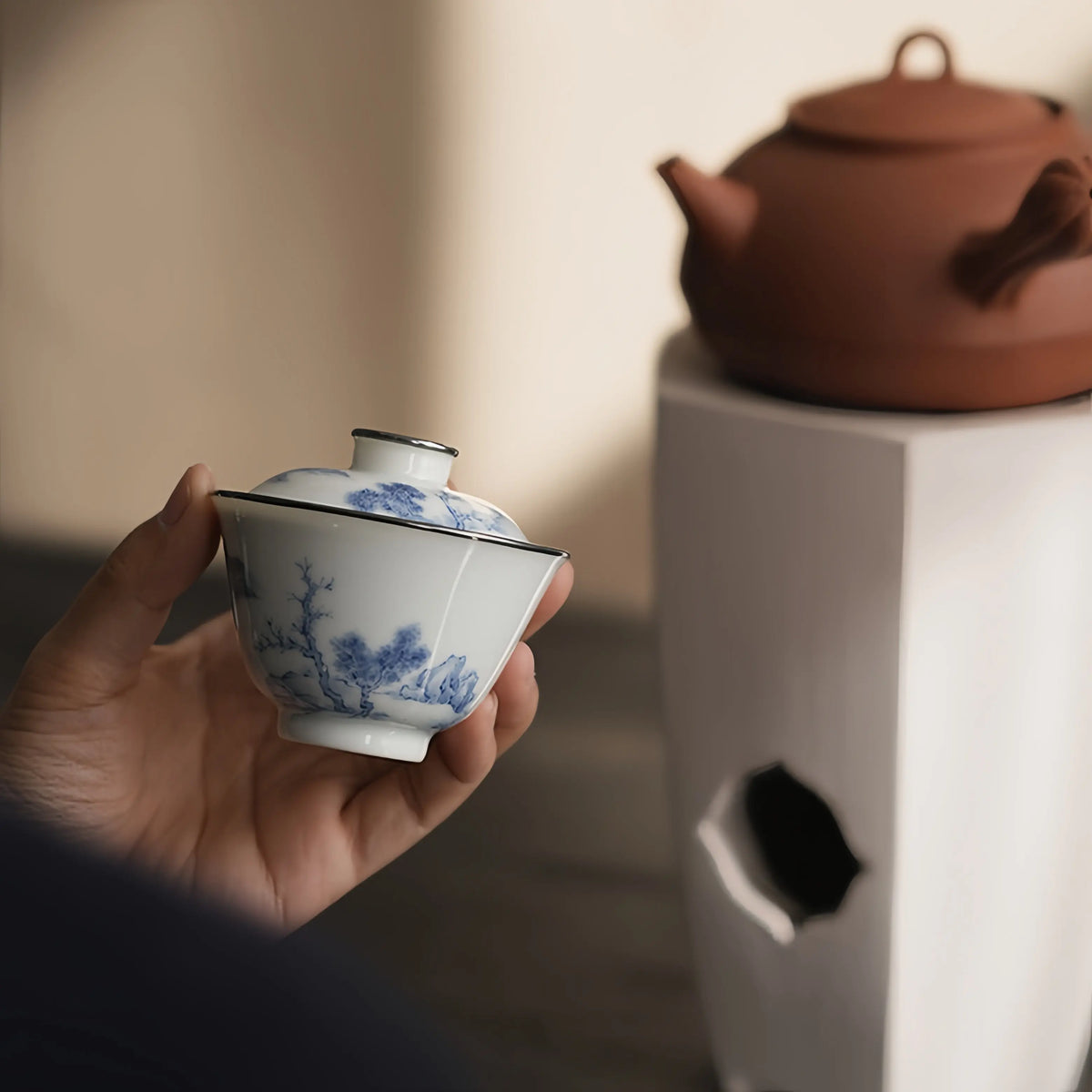Shan Shui 90cc - Jingdezhen Porcelain Gaiwan zycschina