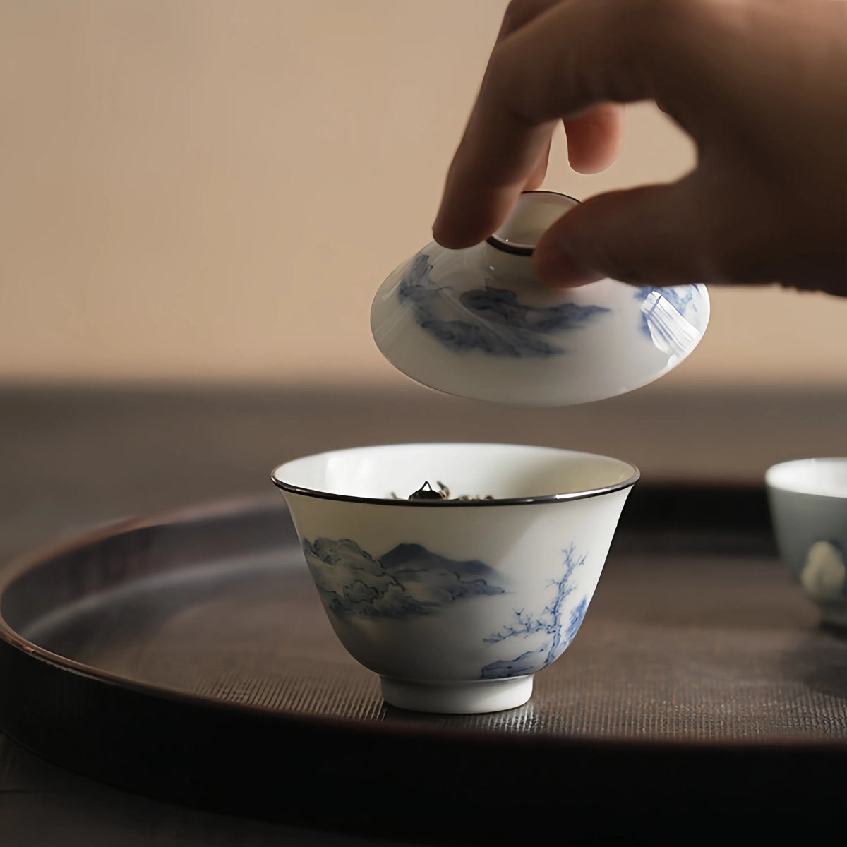 Shan Shui 90cc - Jingdezhen Porcelain Gaiwan zycschina