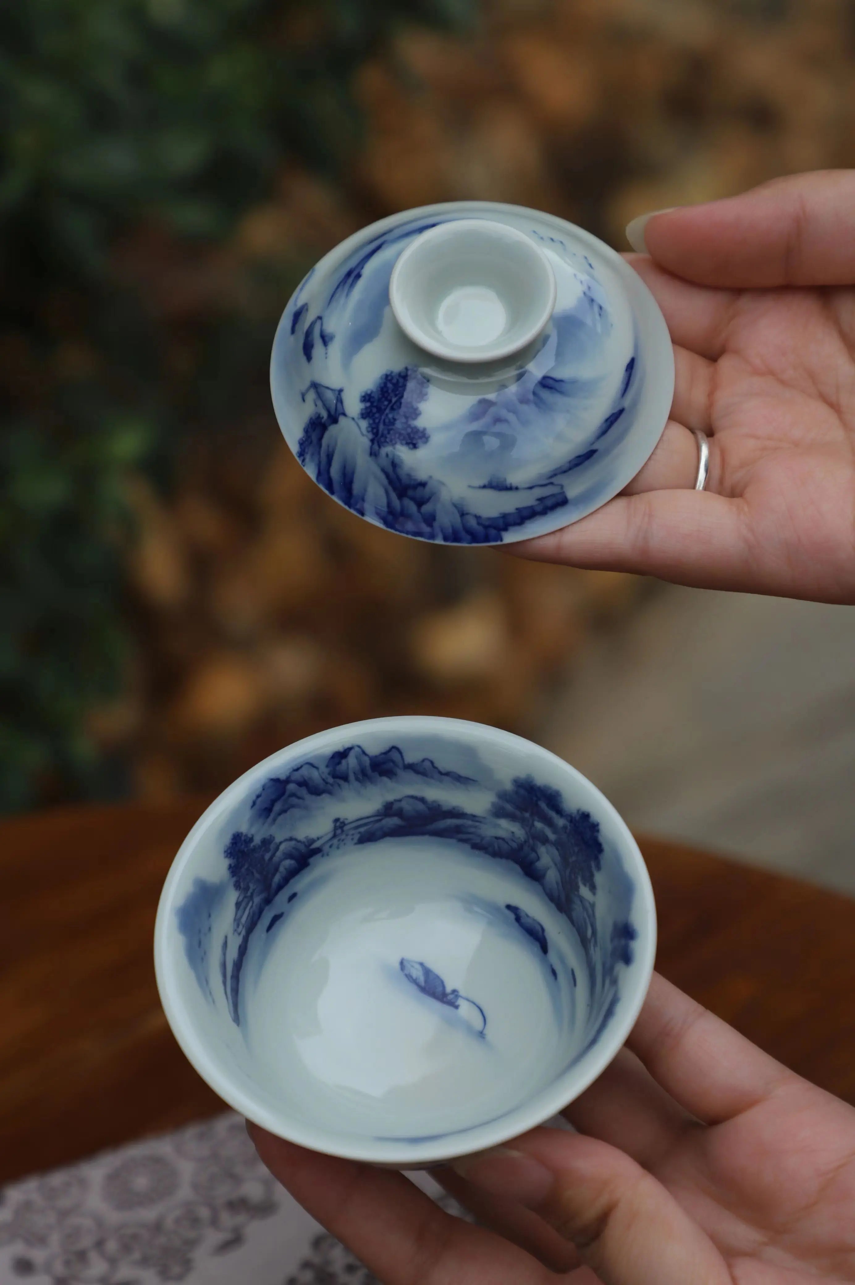 Shan Shui Shi Ci - Jing De Zhen Porcelain Gaiwan zycschina