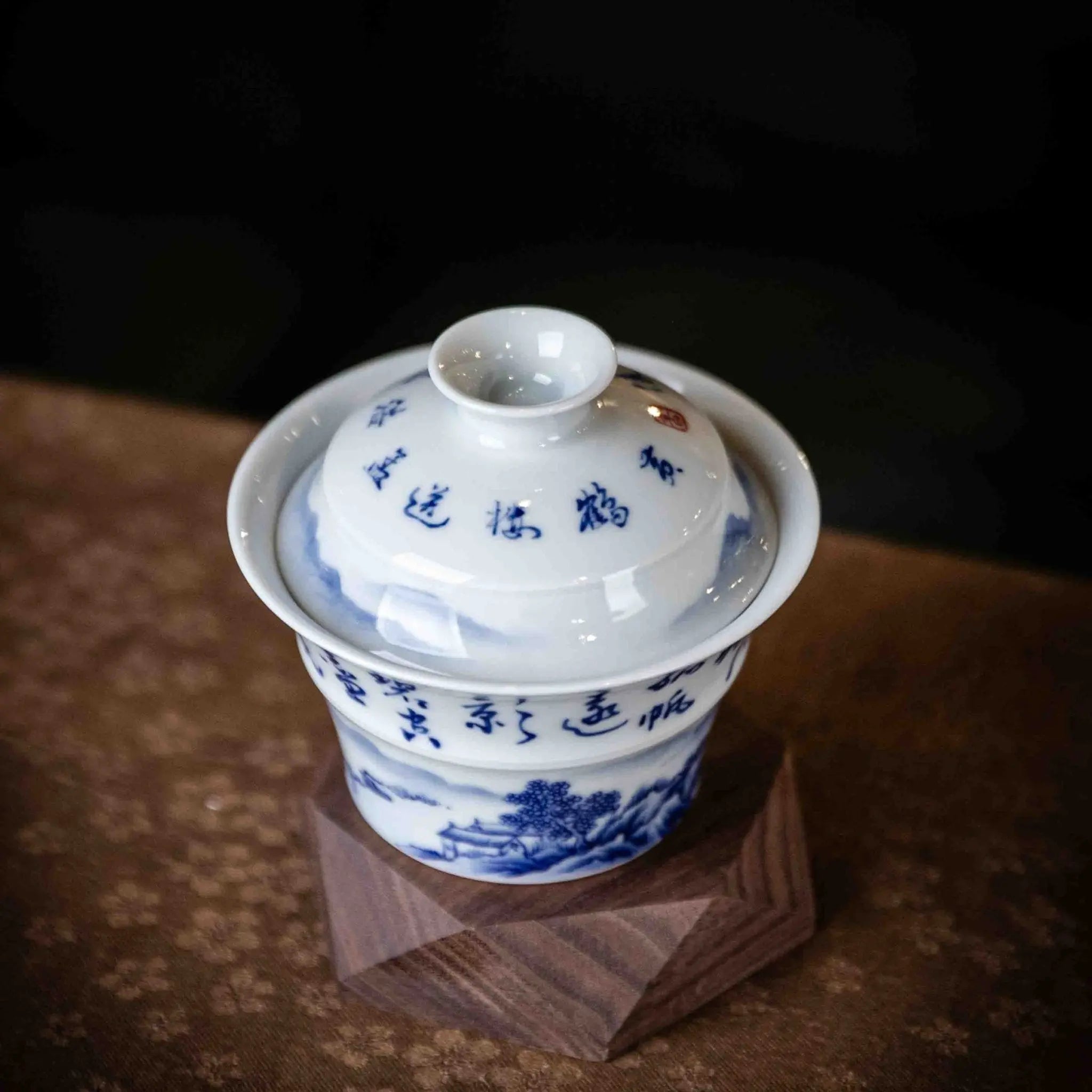 Shi Ci Shan Shui 110cc - Jing De Zhen Porcelain Gaiwan zycschina