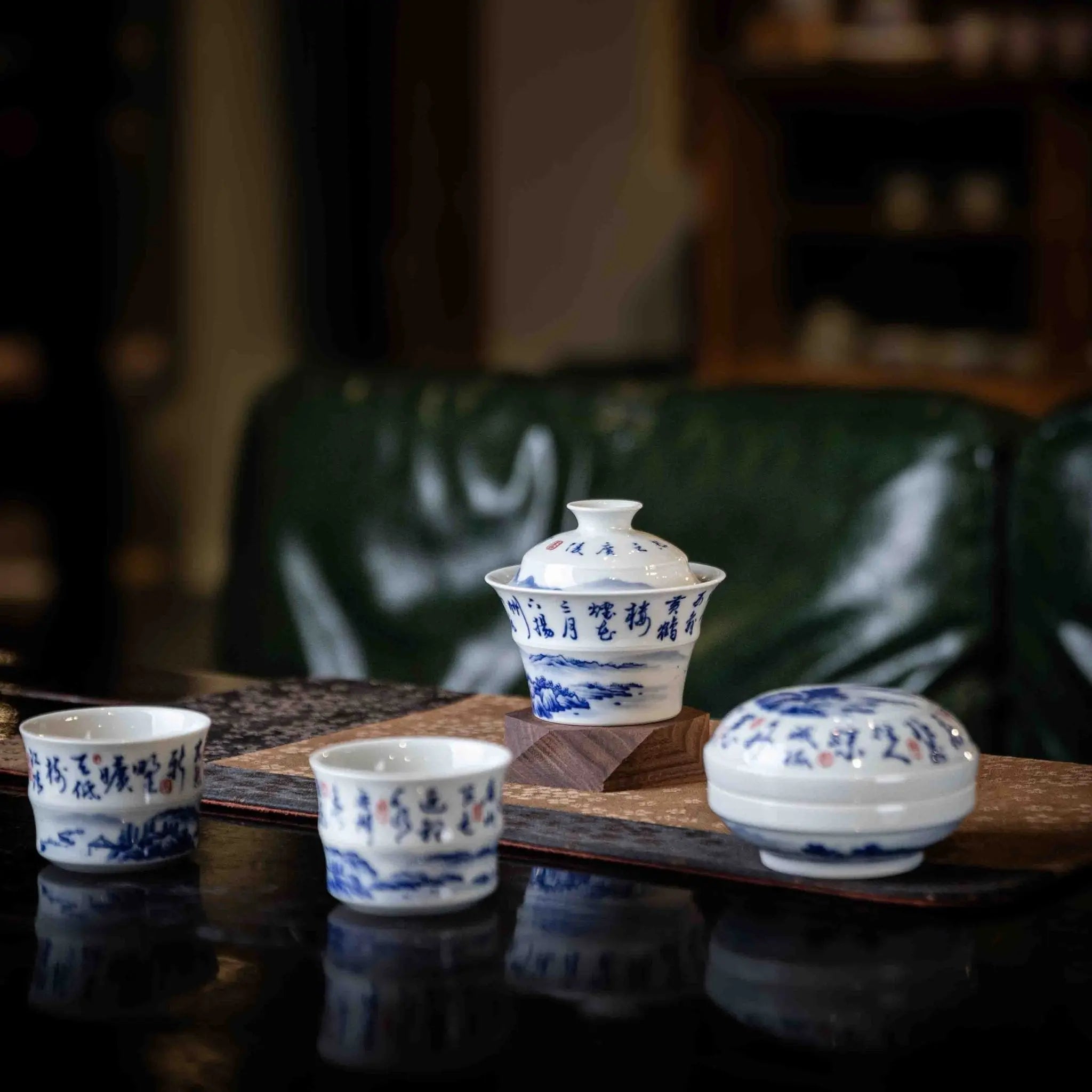 Shi Ci Shan Shui 110cc - Jing De Zhen Porcelain Gaiwan zycschina
