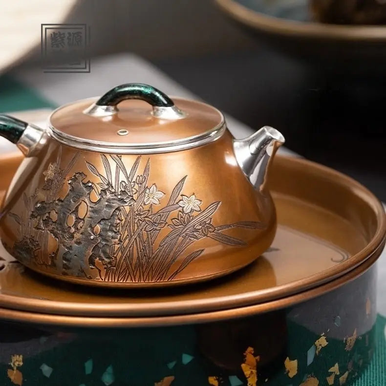Shi Piao Shao Hua 200cc - Handmade silver pot zycschina