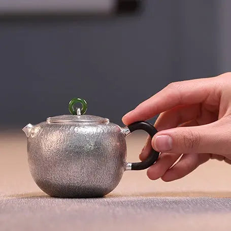 Shi Wen Fang Zhong 180cc - Handmade silver pot zycschina