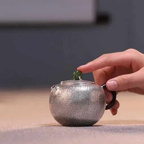 Shi Wen Fang Zhong 180cc - Handmade silver pot zycschina