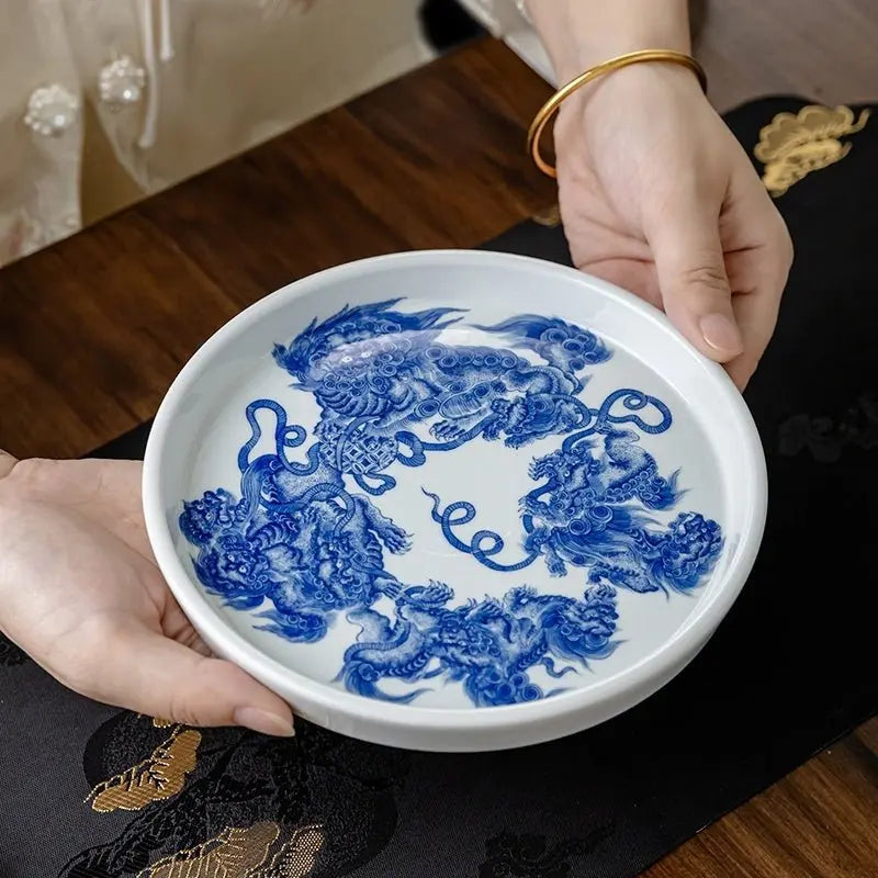 Shi Zi Xiu Qiu 150cc - Jing De Zhen Porcelain Gaiwan zycschina