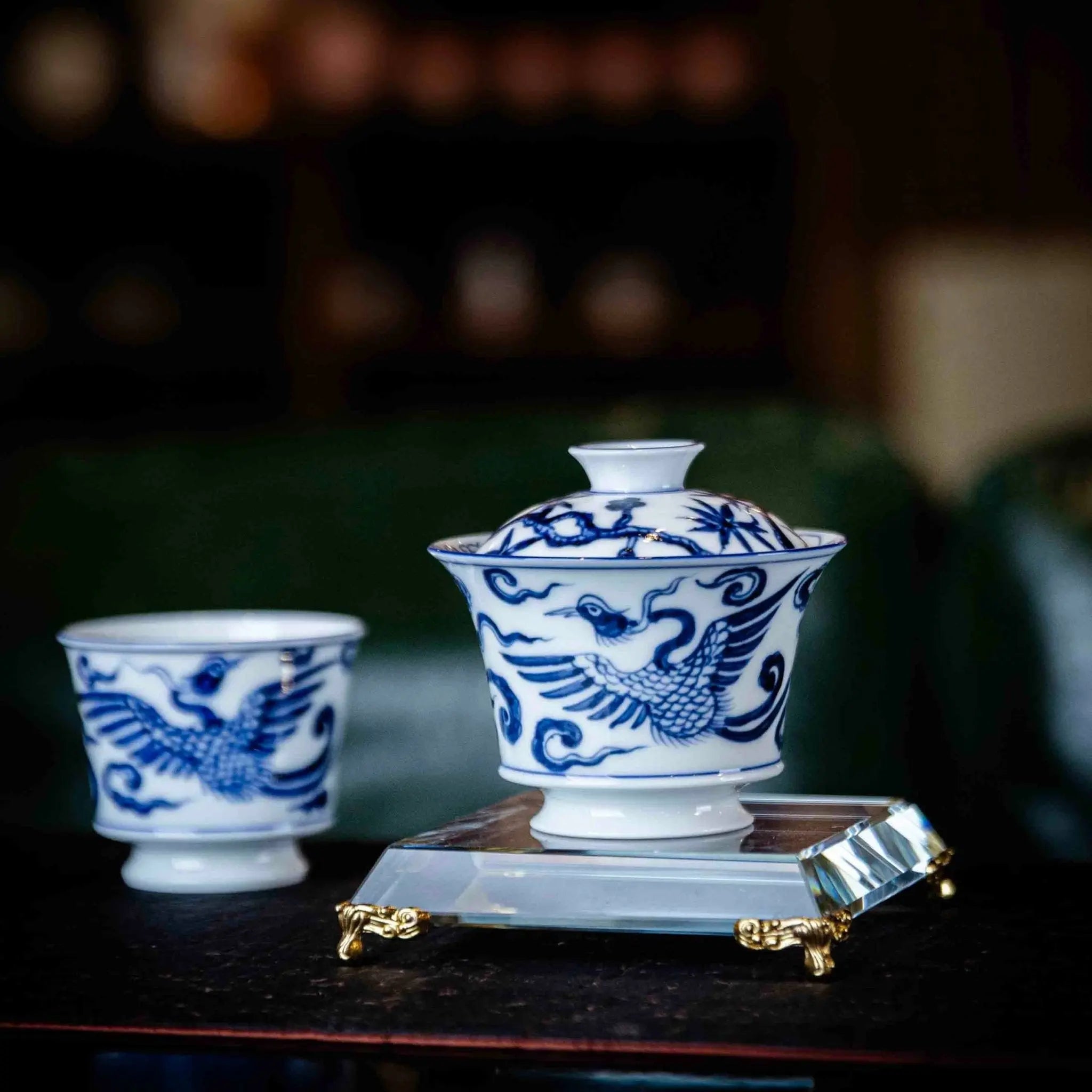 Shuang Feng 100cc - Jing De Zhen Porcelain Gaiwan zycschina