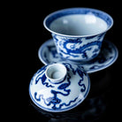 Shuang Long 120cc - Jing De Zhen Porcelain Gaiwan zycschina