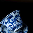 Shuang Long 120cc - Jing De Zhen Porcelain Gaiwan zycschina