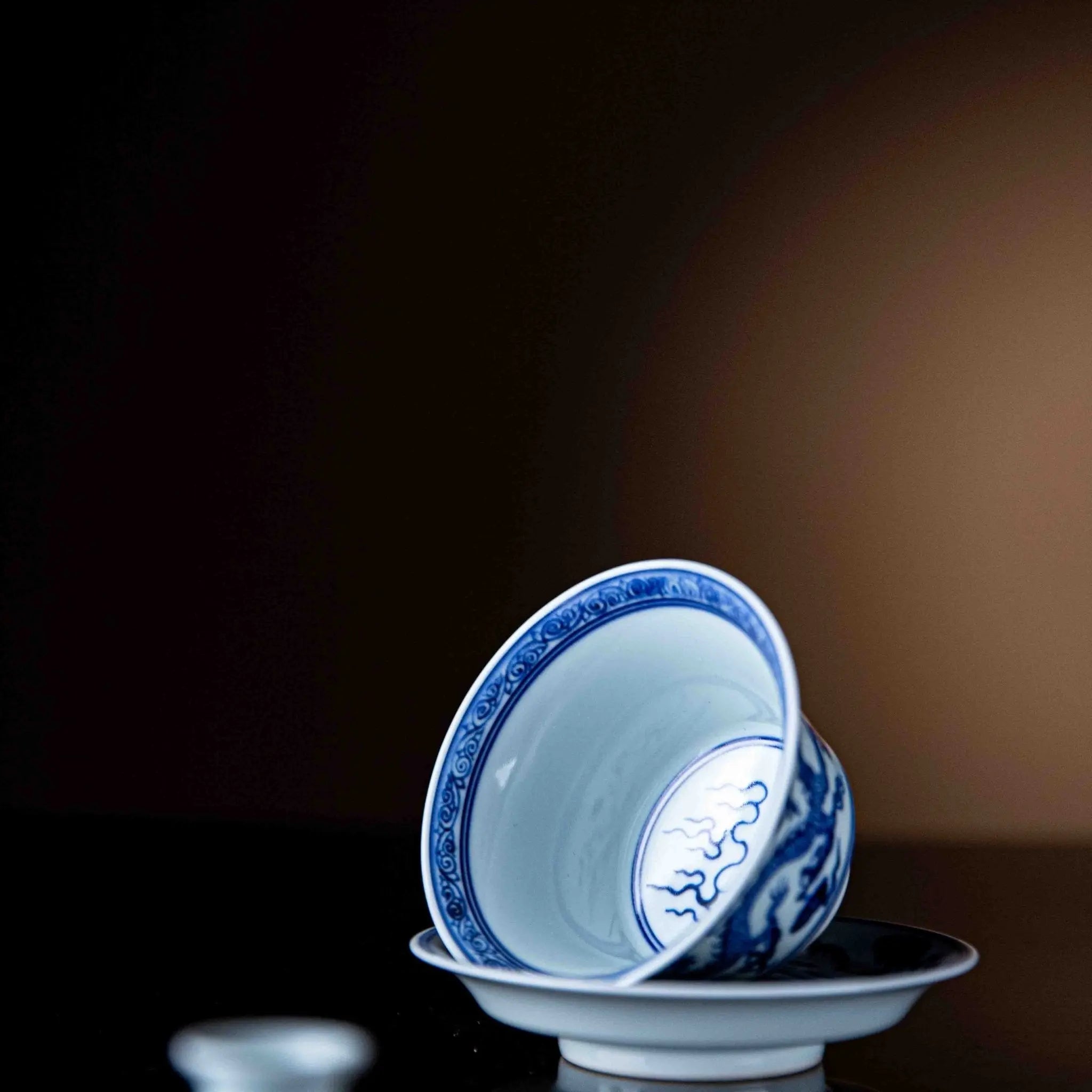 Shuang Long 120cc - Jing De Zhen Porcelain Gaiwan zycschina