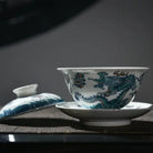 Shuang Long Chu Hai - Jing De Zhen Porcelain Gaiwan zycschina