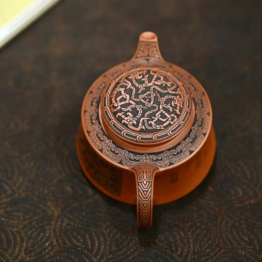 Shuang Long Gong Bi 160cc - Yixing Handmade Teapot 江苏宜兴