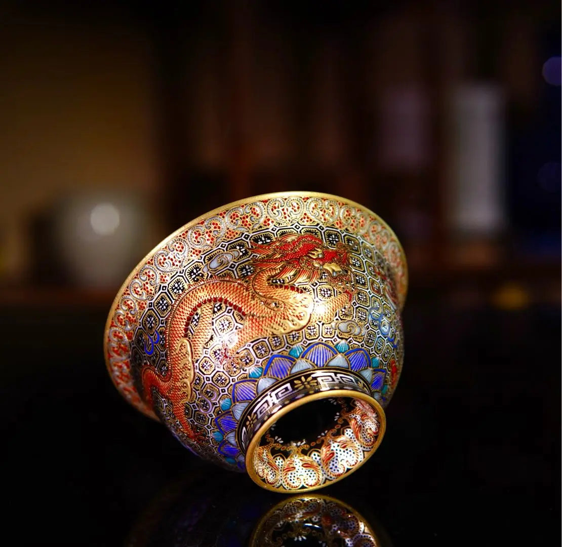 Shuang Long Wen - Jing De Zhen Porcelain Teacup zycschina