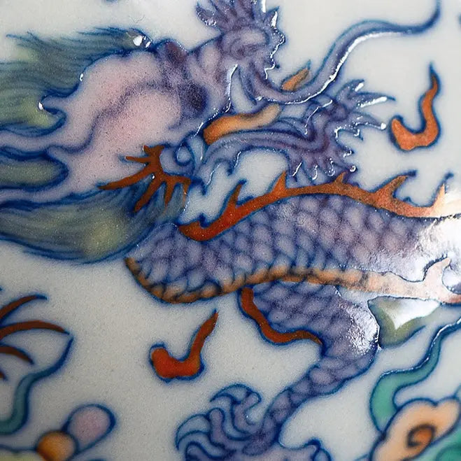 Shuang Long Xi Hai - Jing De Zhen Porcelain Teacup zycschina