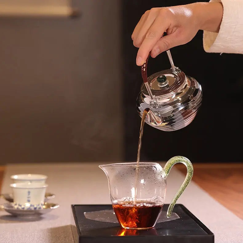 Shui Bo Wen Ti Liang 300cc - Handmade silver pot zycschina