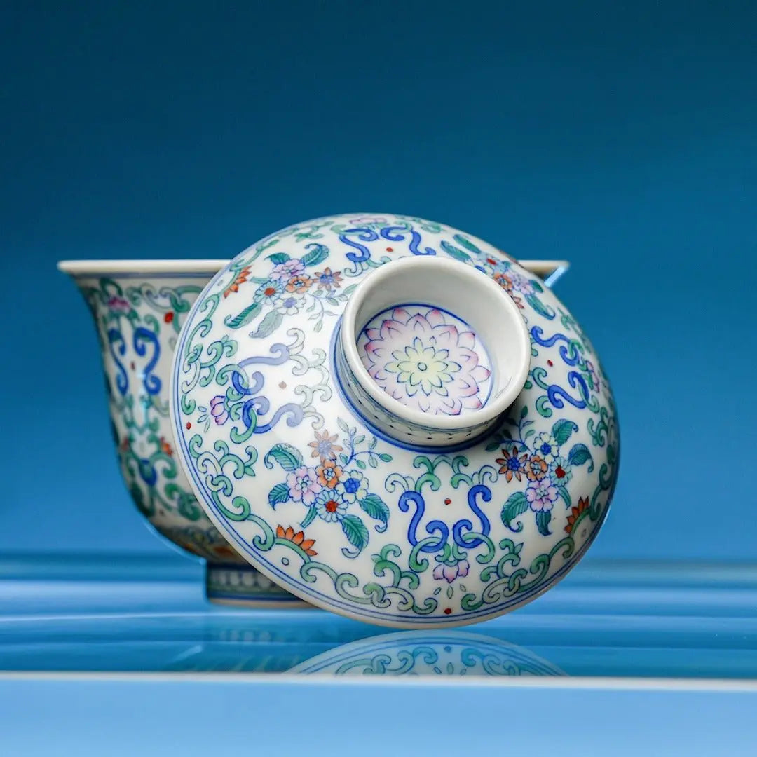 Si Ji Hua 130cc - Jing De Zhen Porcelain Gaiwan zycschina