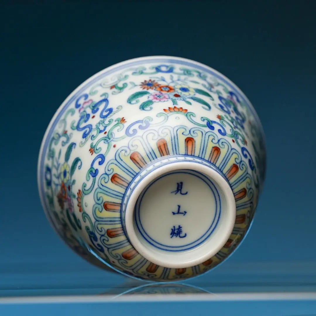 Si Ji Hua 130cc - Jing De Zhen Porcelain Gaiwan zycschina