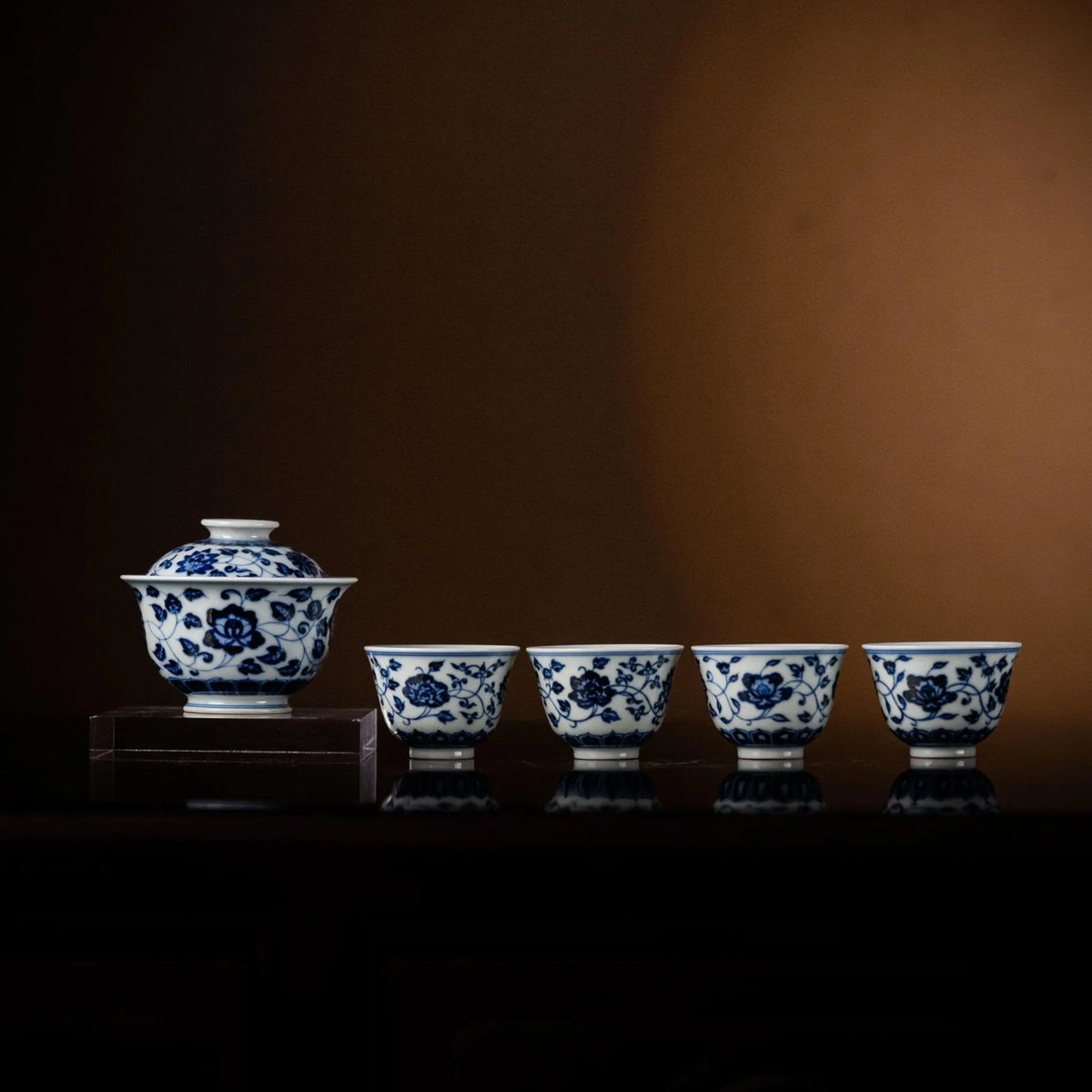 Si Ji Hua Hui 120cc - Jing De Zhen Porcelain Gaiwan zycschina