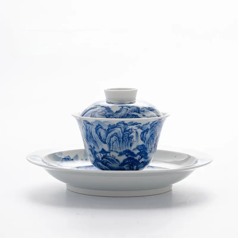 Song Hua Shan Shui 130cc - Jing De Zhen Porcelain Gaiwan zycschina